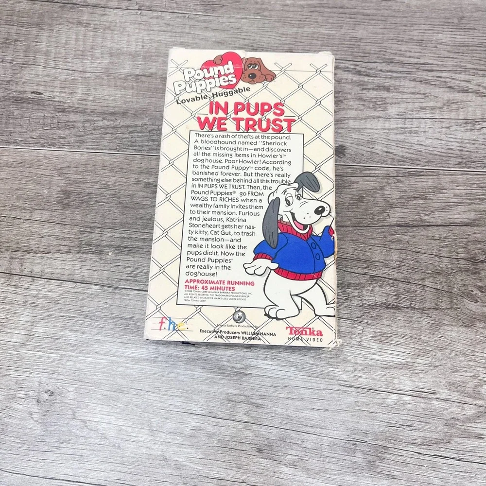 Pound Puppies In Pups We Trust VHS FHE Hanna Barbera 1988 Color 45 Mins
